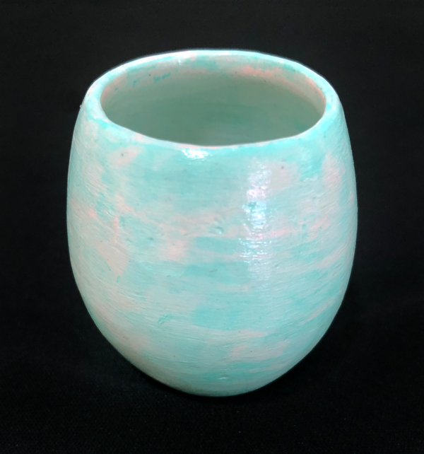 Air Dry Waterproof Clay Vase Seafoam Green Pottery