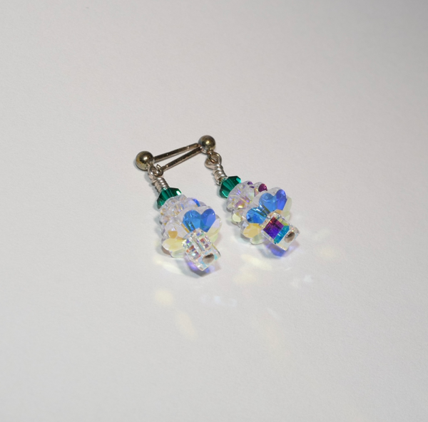 Swarovski Crystal Christmas Stud Earrings